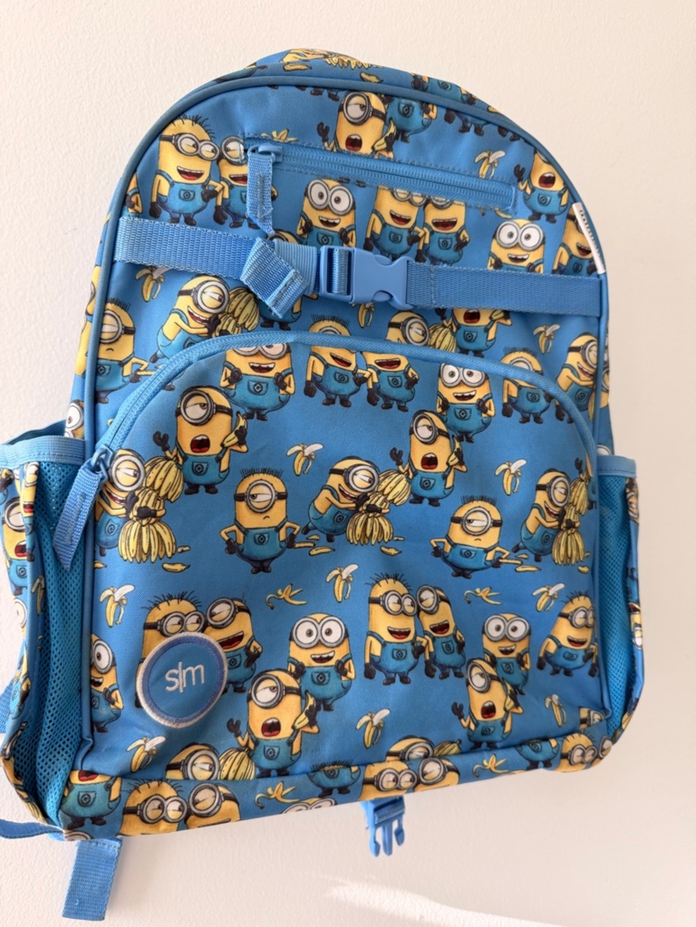 SM Blue Kids Minions Print Backpack